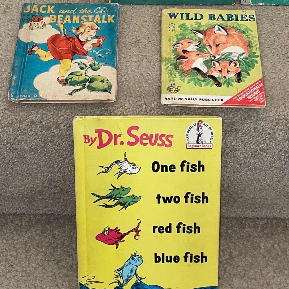 1951 JACK AND THE BEANSTALK 1971 WILD BABIES Rand McNally DR. SEUSS One Fish Two